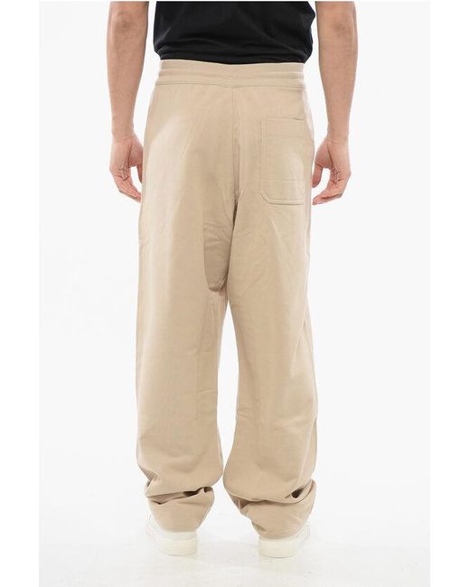 Y-3 Natural Cotton Blend Sweatpants With Drawstringed Cuffs for men