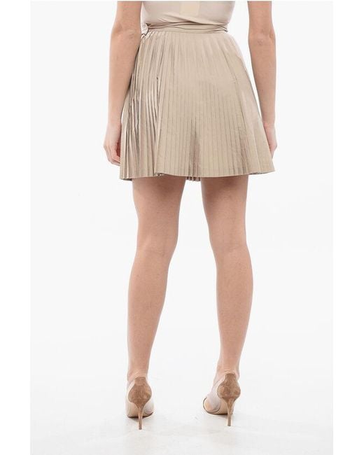 Dior Natural High-Waisted Pleated Mini Skirt