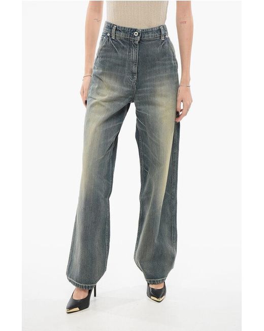 KENZO Blue Vintage Washed Straight Fit Denims 23Cm
