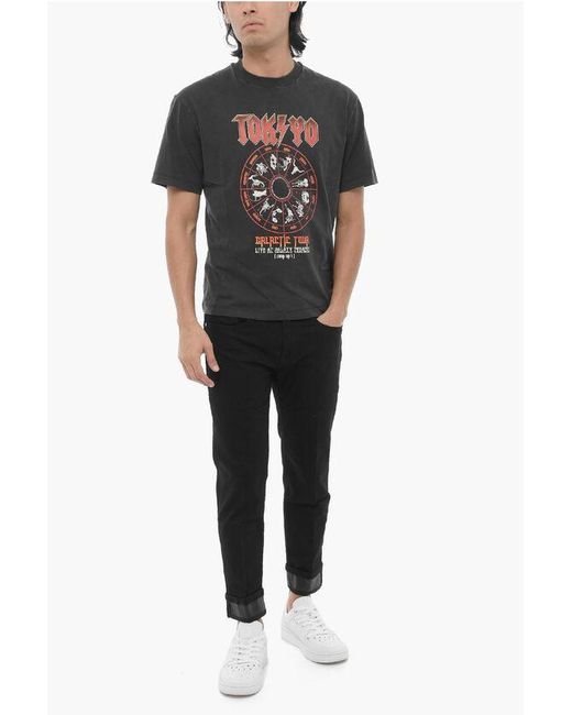 Neil Barrett Black Printed Tokyo Galactic Tour Crew-Neck T-Shirt for men