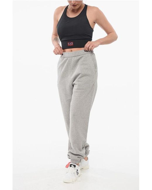 The Attico Gray Fleeced Cotton Penny Sweatpants With Cuffs