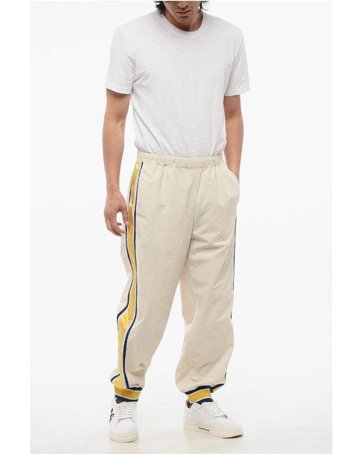 Gucci Natural Nylon I Feel Joggers With Side Contrasting Bands for men