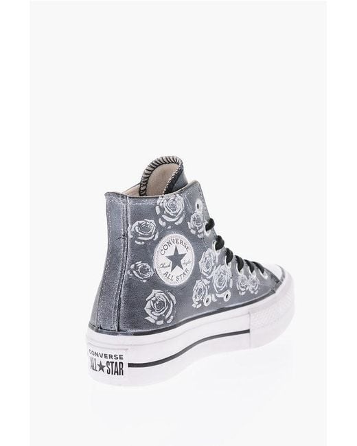 Converse All Star Chuck Taylor 4Cm Floral Patterned Leather High Top Lyst UK