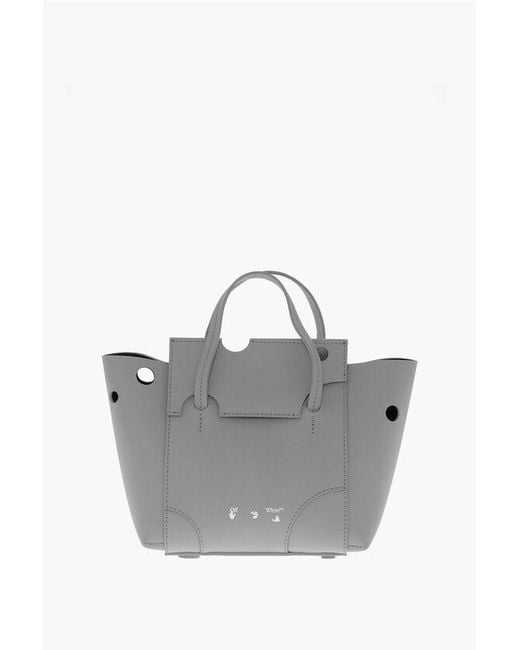 Off-White c/o Virgil Abloh Leather Burrow Tote Bag With Cut