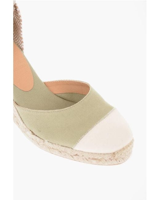 Castaner White Lace-Up Two-Tone Carina Espadrillas With Wedge 9,5Cm