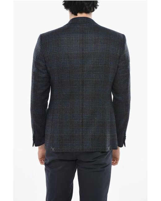 Nino Danieli Virgin Wool-Blend Blazer With District Check Pattern in ...