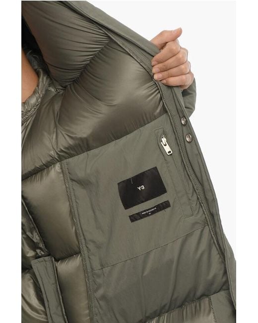 Y-3 Green Adidas Oversized Down Jacket With Hood