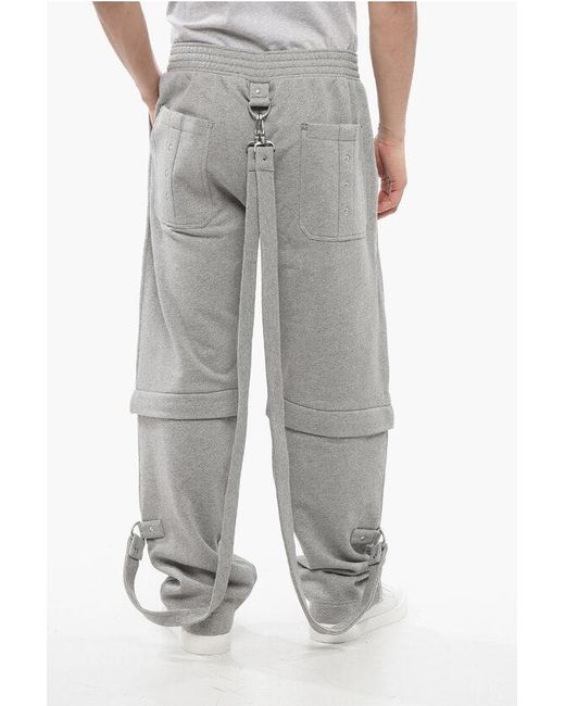 Givenchy Gray Brushed Cotton Sweatpants With Suspenders for men