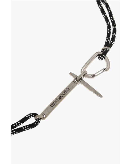 DSquared² Black Rope Hike Belt With Carbiner for men