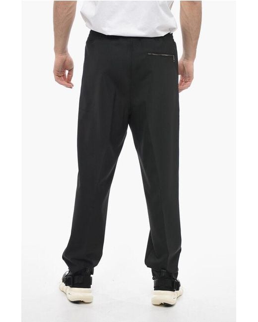 Neil Barrett Black Loose Fit Louis Pants With Elastic Waistband for men