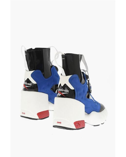 Maison Margiela Blue Mm22 X Reebok Pull On Tabi Booties With Inflatable Detail 10