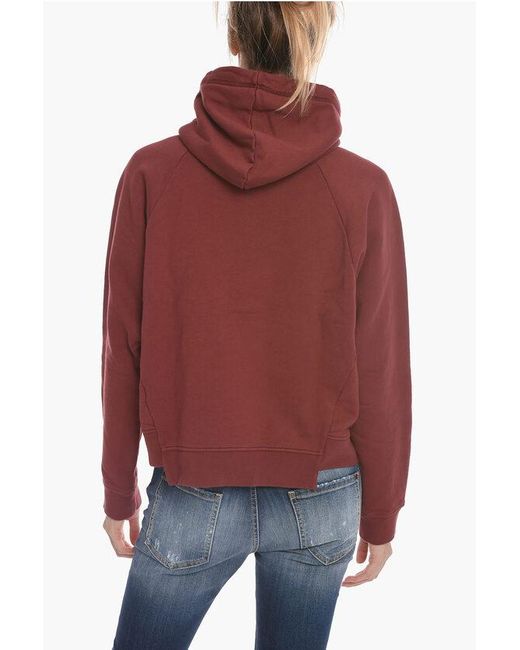 DSquared² Red Dan Dean Crewneck Sweatshirt With Print