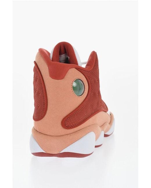 Nike Red Air Jordan Vegan Leather And Fabric High-Top Sneakers 13 Ret for men