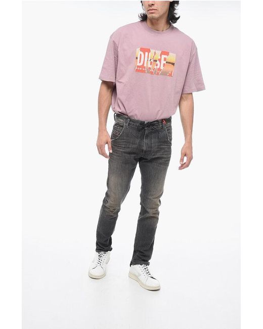 DIESEL Black Joggjeans Distressed Krooley Jogger Denims for men