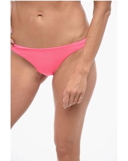 Nike Pink Swim Solid Color Bikini With Printed Logo