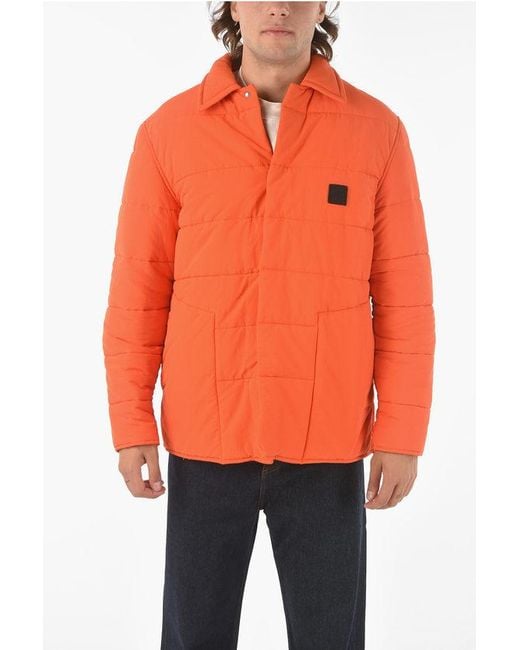 A_COLD_WALL* Orange A Cold Wall Hidden Closure Puffer Jacket for men