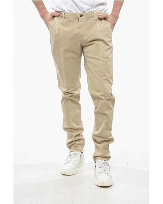 Incotex Slowear Slacks Stretch Cotton Slim Fit Chino Pants in Natural ...