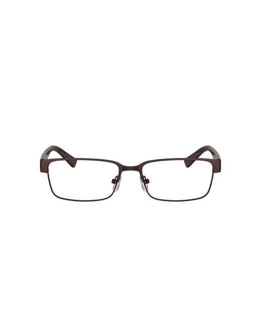 ARMANI EXCHANGE Black Rectangle Metal Eyeglasses Online for men