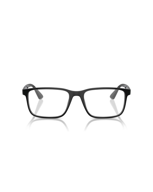 Ray-Ban Black Rectangle Plastic Eyeglasses Online