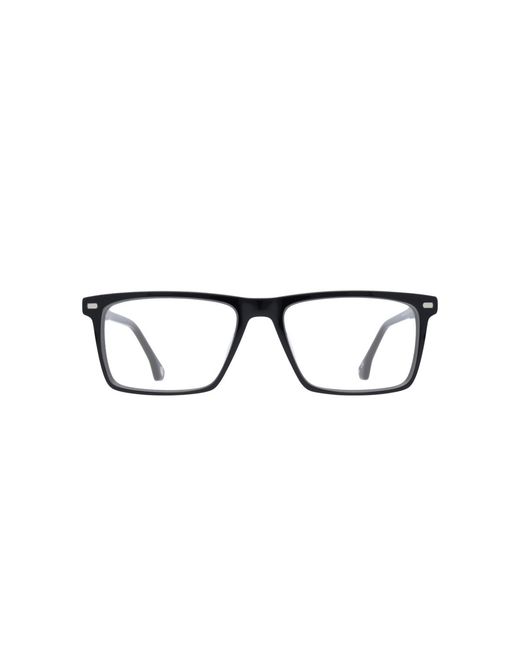 Hart Black Rectangle Acetate Eyeglasses Online for men
