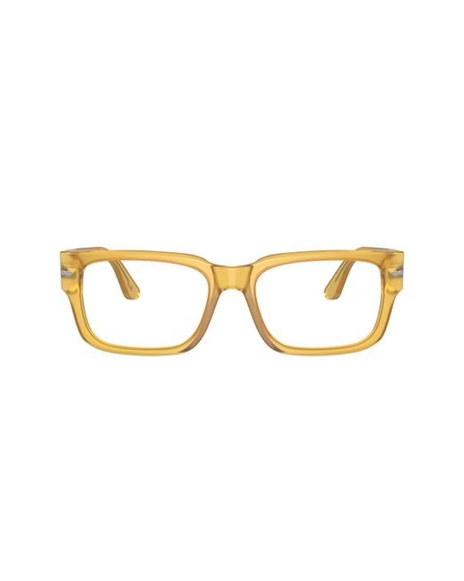 Persol Black Rectangle Acetate Eyeglasses Online for men