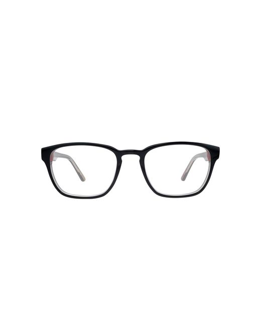 New Balance Black Square Acetate Eyeglasses Online for men