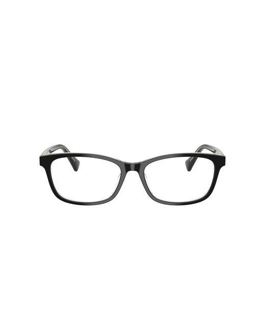 Ralph Black Transparent Rectangle Acetate Eyeglasses Online