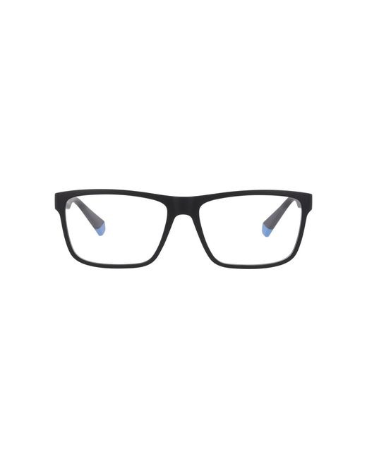 Polaroid Black Rectangle Plastic Eyeglasses Online for men