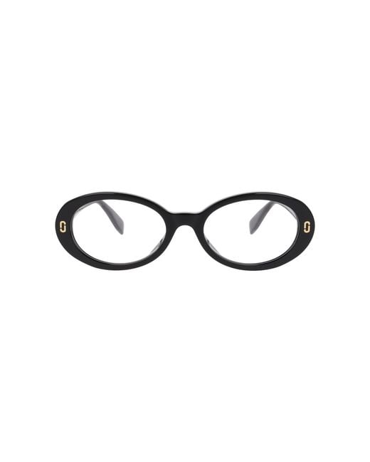Marc Jacobs Black Oval Acetate Eyeglasses Online