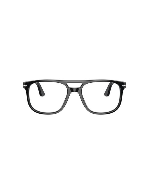 Persol Black Pilot Acetate Eyeglasses Online