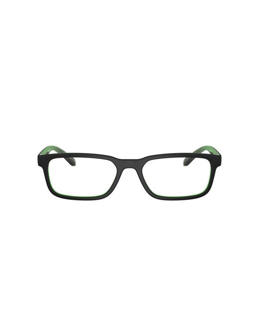 Arnette Black Rectangle Plastic Eyeglasses Online for men
