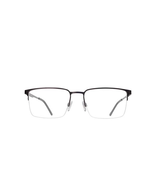 GD Collection Black Rectangle Metal Eyeglasses Online for men