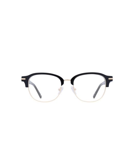 London Retro Black Square Metal Eyeglasses Online
