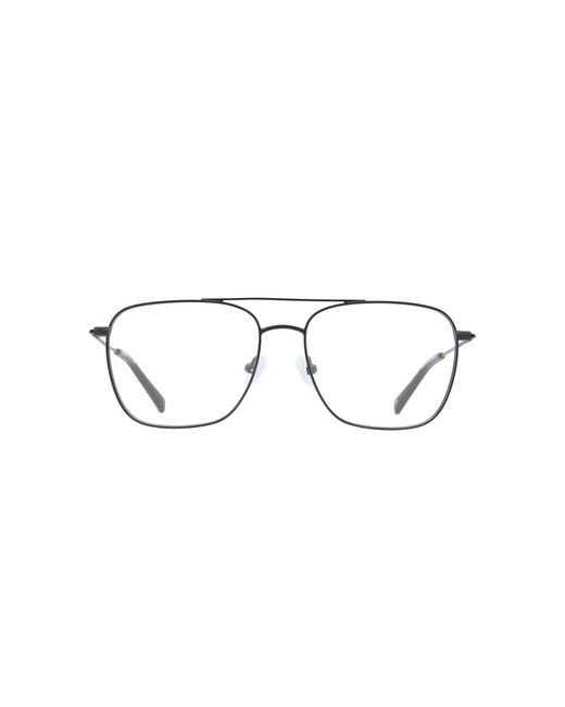 London Retro Black Square Metal Eyeglasses Online for men