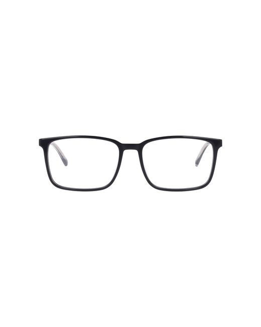 Tommy Hilfiger Black Rectangle Acetate Eyeglasses Online for men