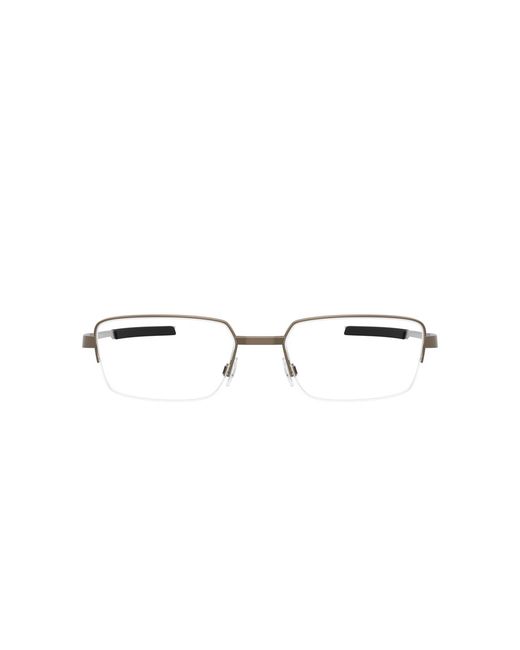 Oakley Black Rectangle Metal Eyeglasses Online
