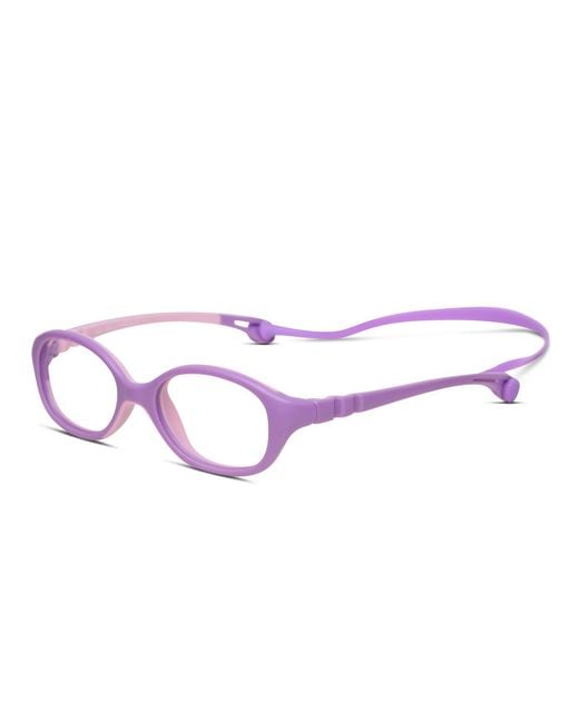 Oublie Black Lightweight Oval Eyeglasses for Girls