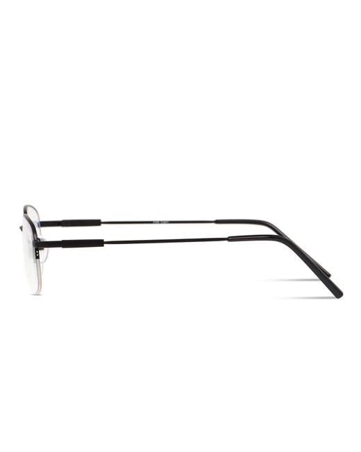 Oublie Black Oublie Semi-Rimless Square Eyeglasses for men