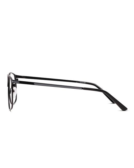 Oublie Black Titanium Square Browline Eyeglasses for men