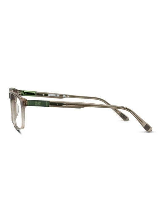 Caterpillar Black Caterpillar Rectangular Acetate Eyeglasses for men