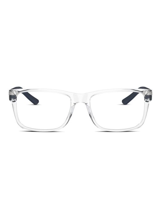 ARMANI EXCHANGE Black Clear Square Eyeglasses for men