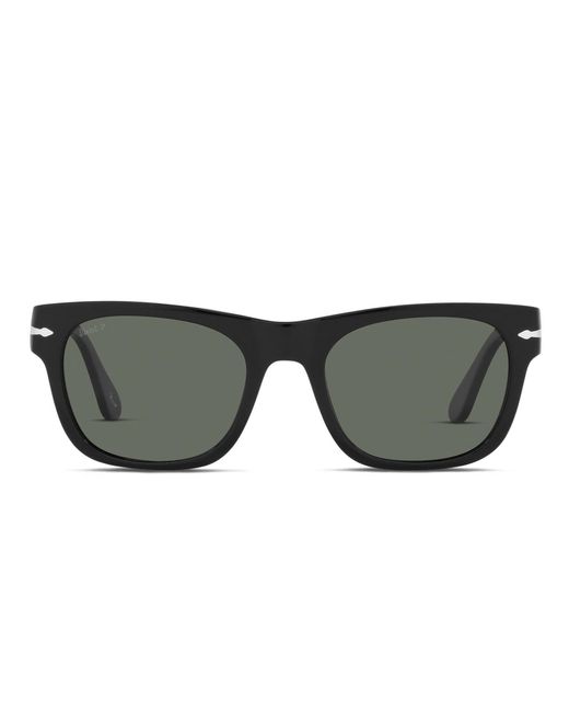 Persol Black Persol Rectangular Acetate Sunglasses