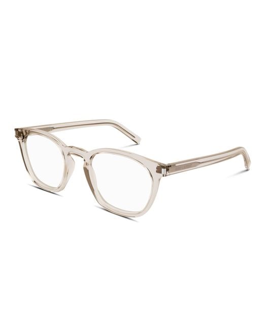 Saint Laurent Black Sl 28 Opt 004 Optical Frames Acetate Transparent Round