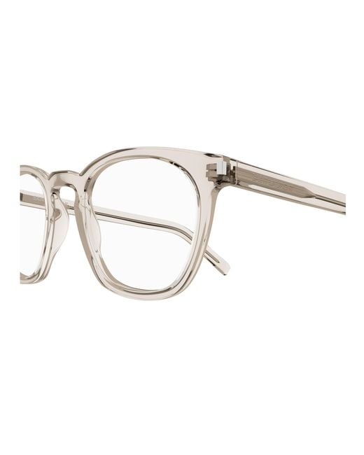 Saint Laurent Black Sl 28 Opt 004 Optical Frames Acetate Transparent Round