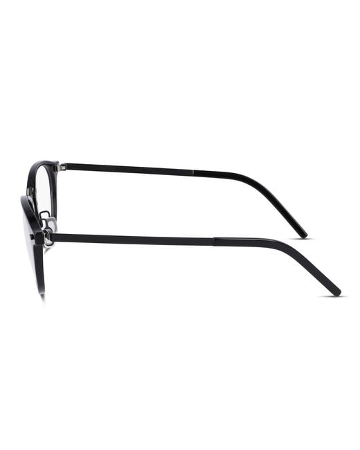 Flexon Black Flexon Round Plastic Eyeglasses for men