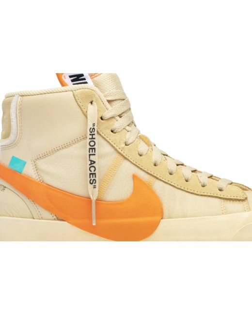 nike blazer orange off white