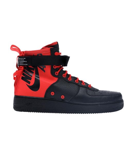 Nike Sf Air Force 1 Mid 'habanero Red Black' in Blue for Men | Lyst