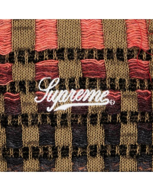 Supreme Gradient Grid Zip Up Polo 'brown' in Green for Men | Lyst