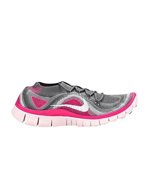 Nike Free Flyknit+ 5.0 'grey Pink Foil' | Lyst