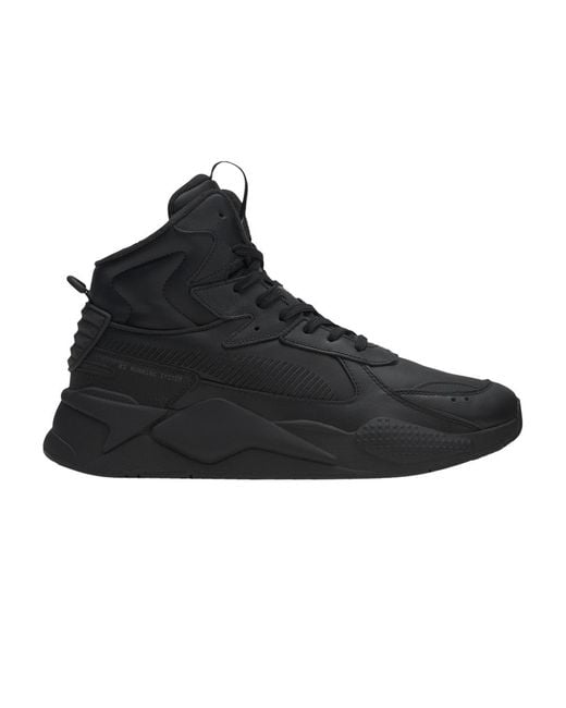 PUMA Rs-x Mid Leather 'triple Black' for Men | Lyst